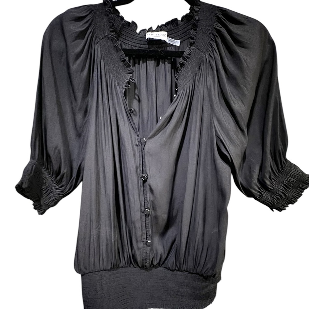 Ramy Brook Black 3/4 Sleeve Blouse